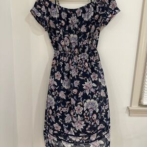 Lucky Brand Navy Floral Midi Dress